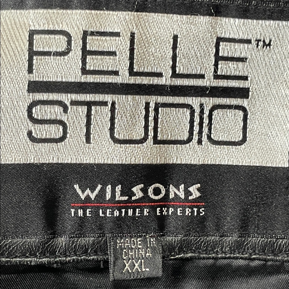 Wilson The Leather Experts Pelle Studio Black Leather Shirt Jacket. Size XXL. - Picture 8 of 10